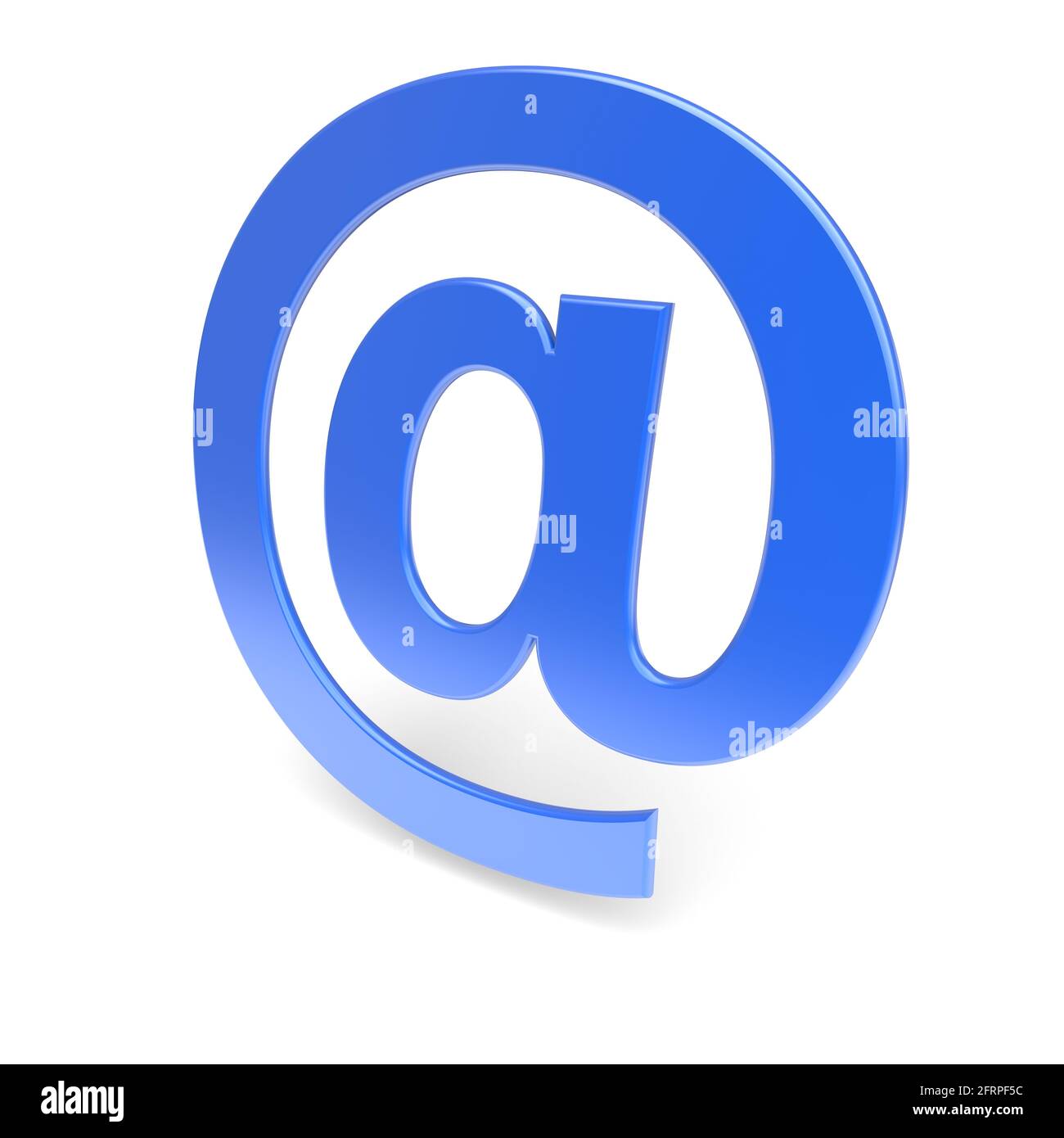 E-mail symbol. Blue 'at'. 3d image Stock Photo