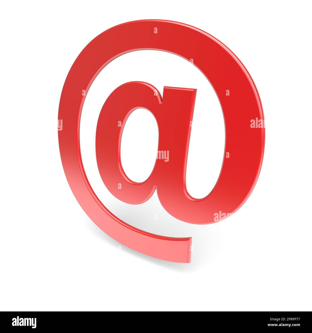 E-mail symbol. Red 'at'. 3d image Stock Photo