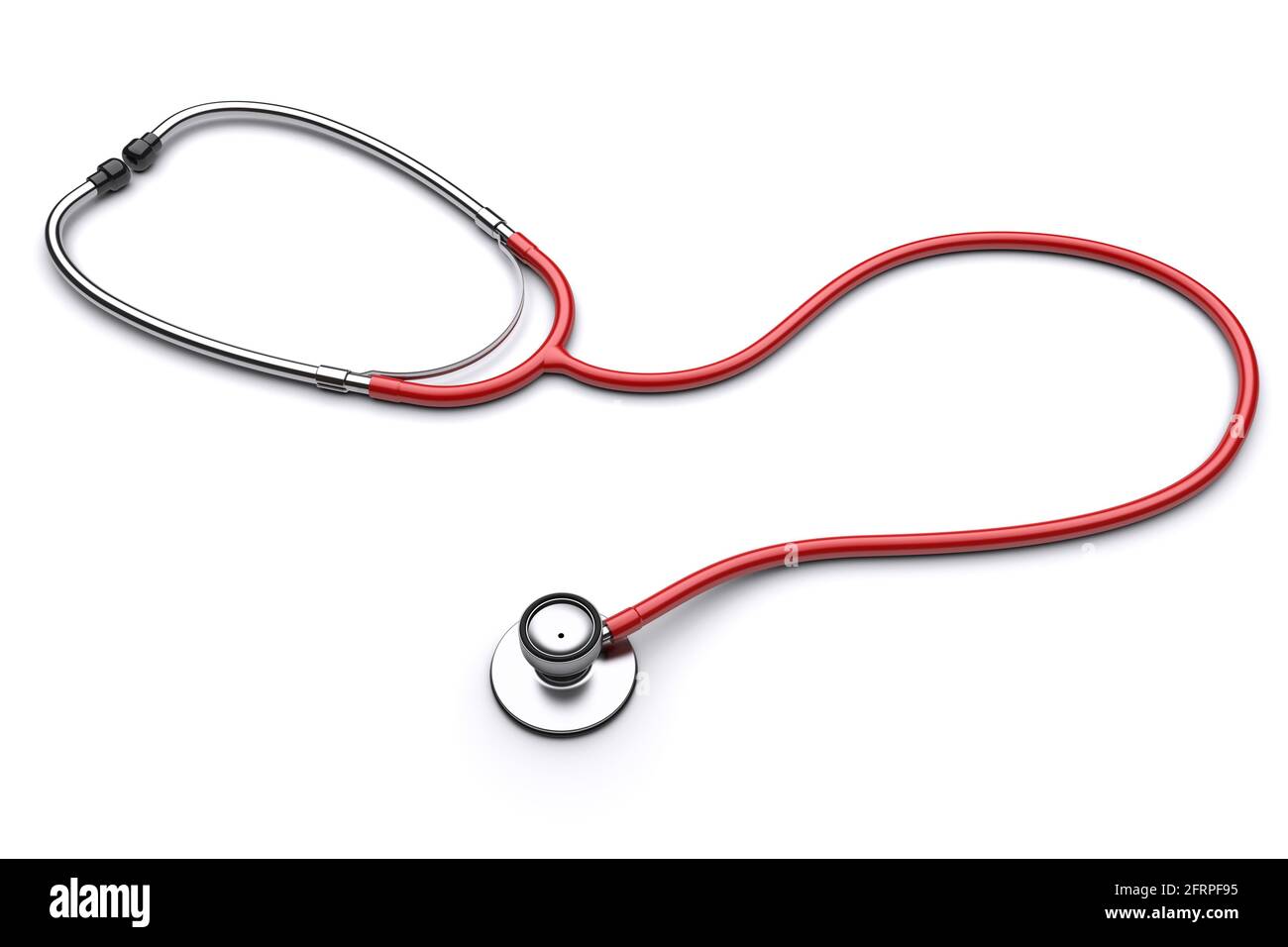 Medical stethoscope on a white background. 3d image Stock Photo Alamy