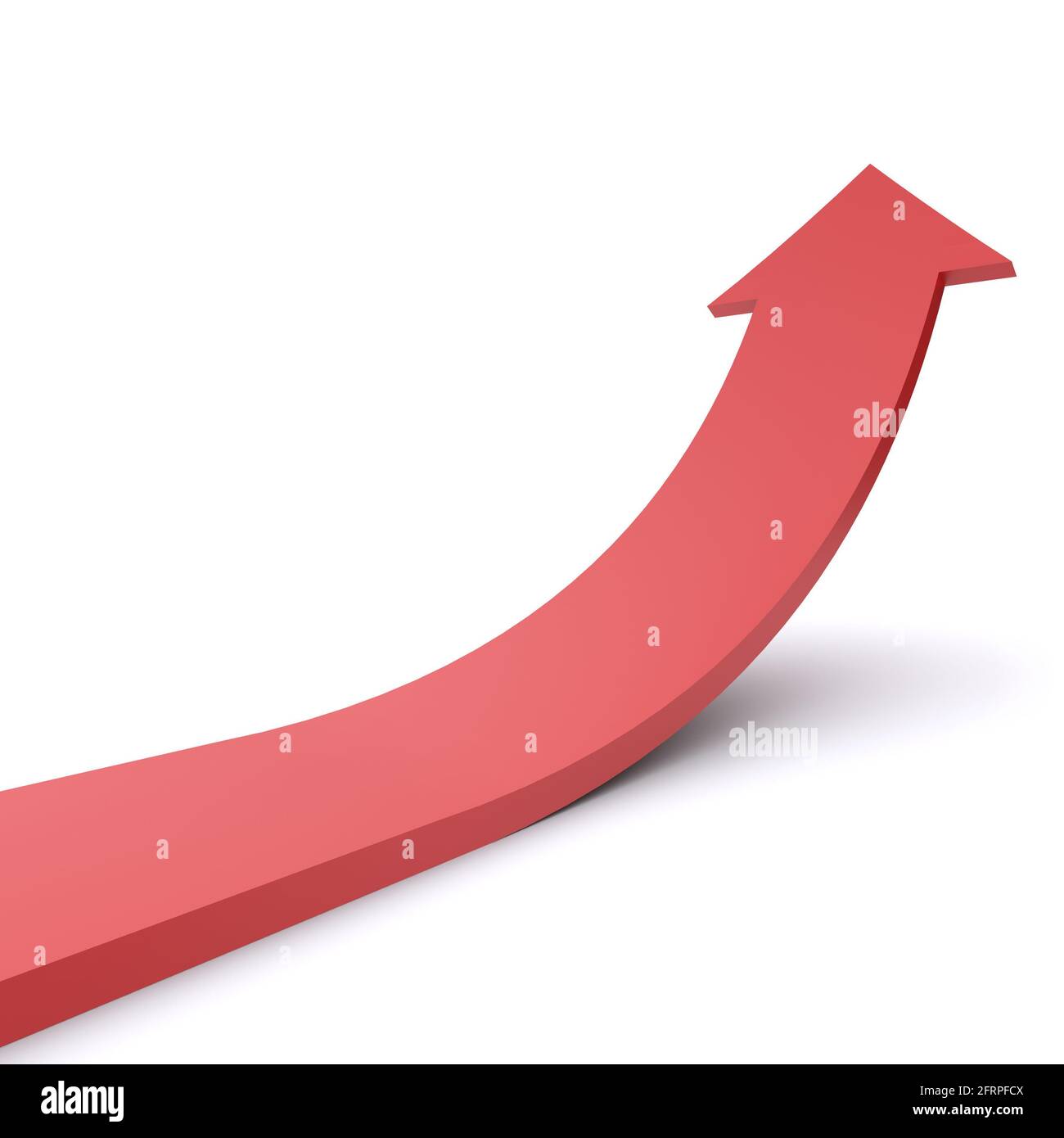 Business concept. Red arrow on a white background. 3d rendered image ...