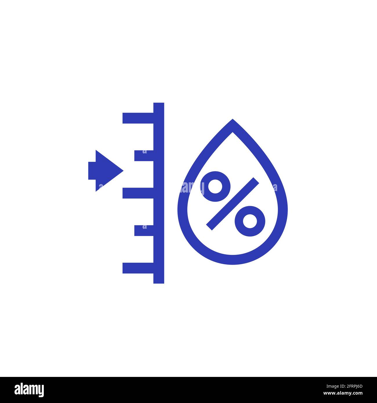 humidity level, water control icon on white Stock Vector Image & Art ...