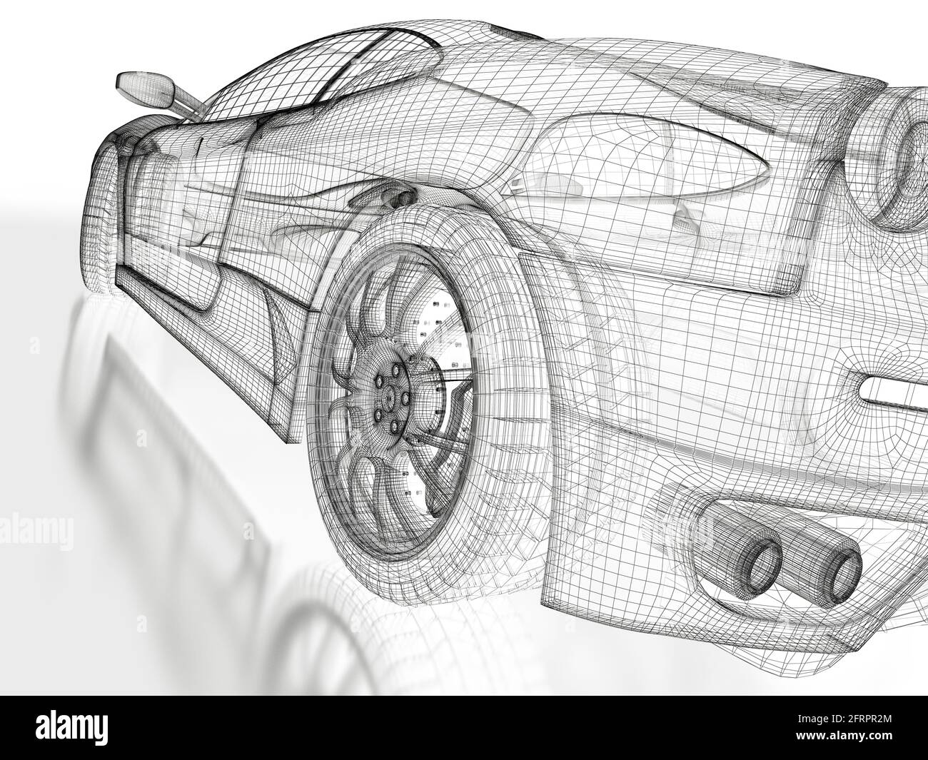 3d sports car model on a white background Stock Photo Alamy