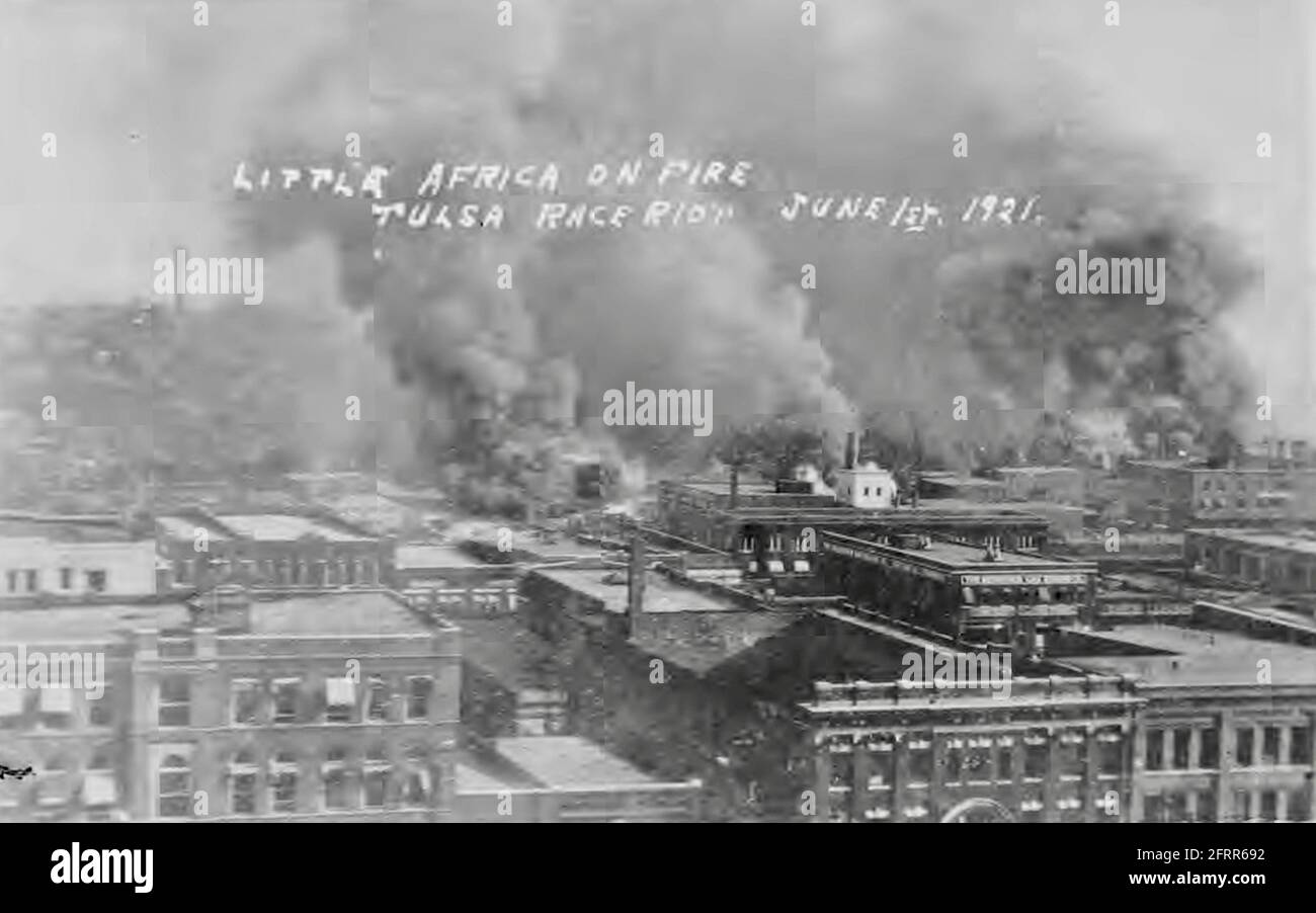 Image from the aftermath of the Tulsa race riots of 1921 - Caption ...