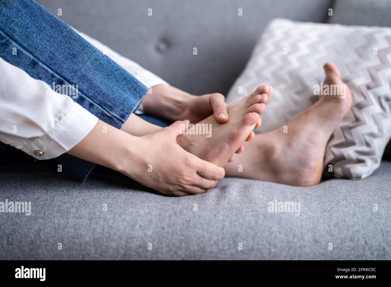 Woman Feet Callus And Injured Foot. Hurt Heel Stock Photo Alamy