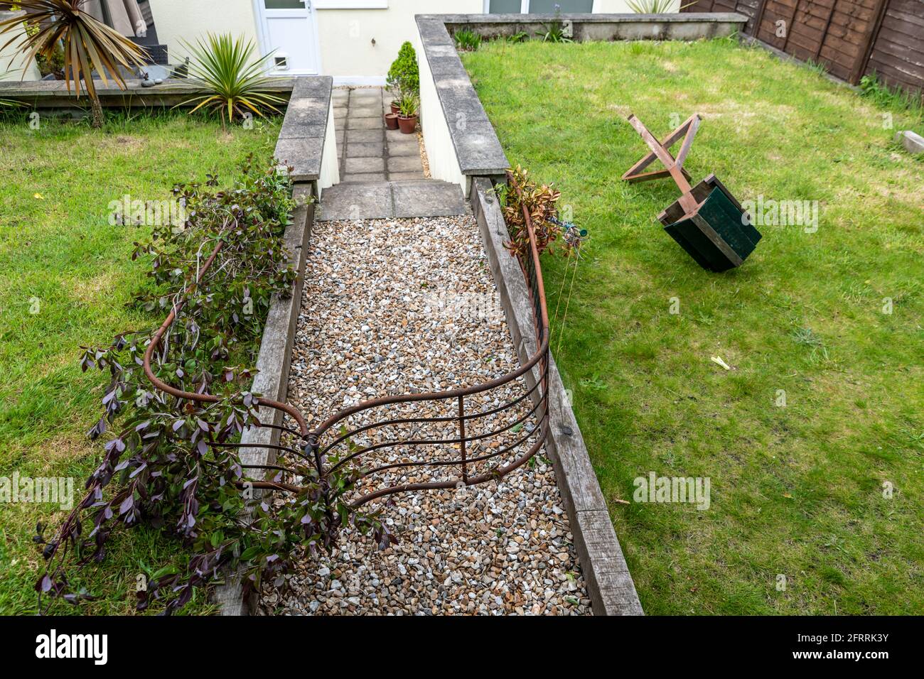 Poole, UK. Friday 21 May 2021. Damage to garden furniture and fences in Dorset. Credit: Thomas Faull/Alamy Live News Stock Photo