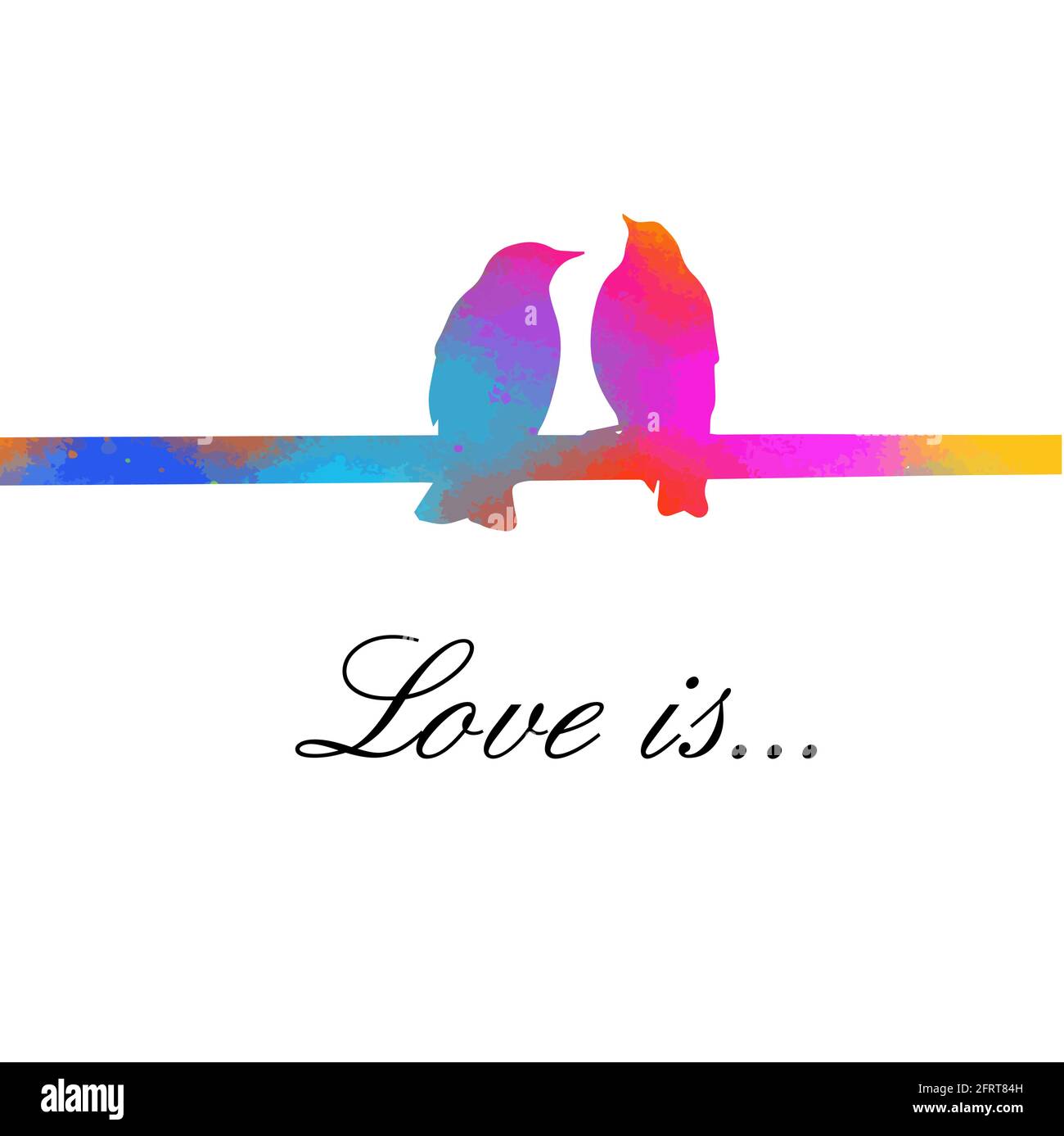 Rainbow colored birds Stock Vector Images - Alamy