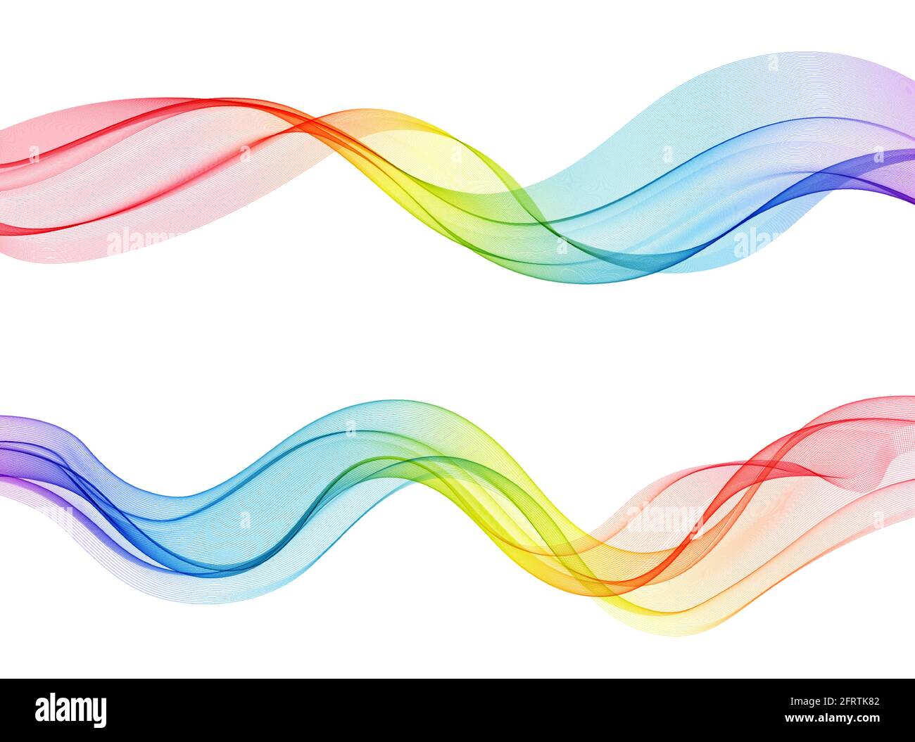 Vector abstract colorful flowing wave lines isolated on white ...
