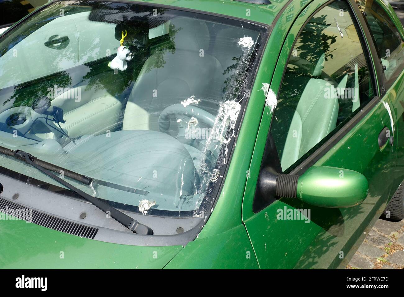 Bird droppings on a car, Berlin Stock Photo Alamy