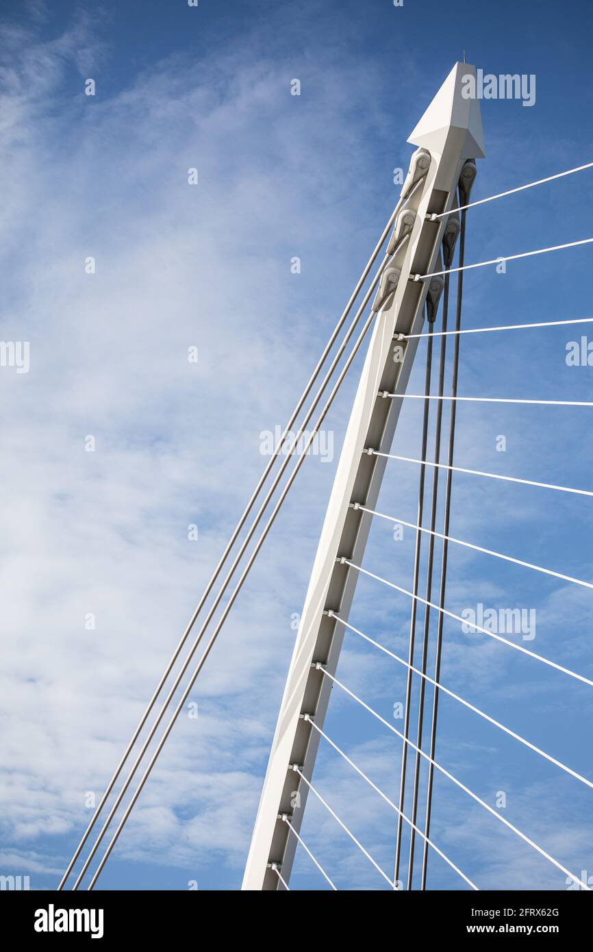 Samuel Beckett Bridge over the river Liffey, Dublin, Ireland Stock ...