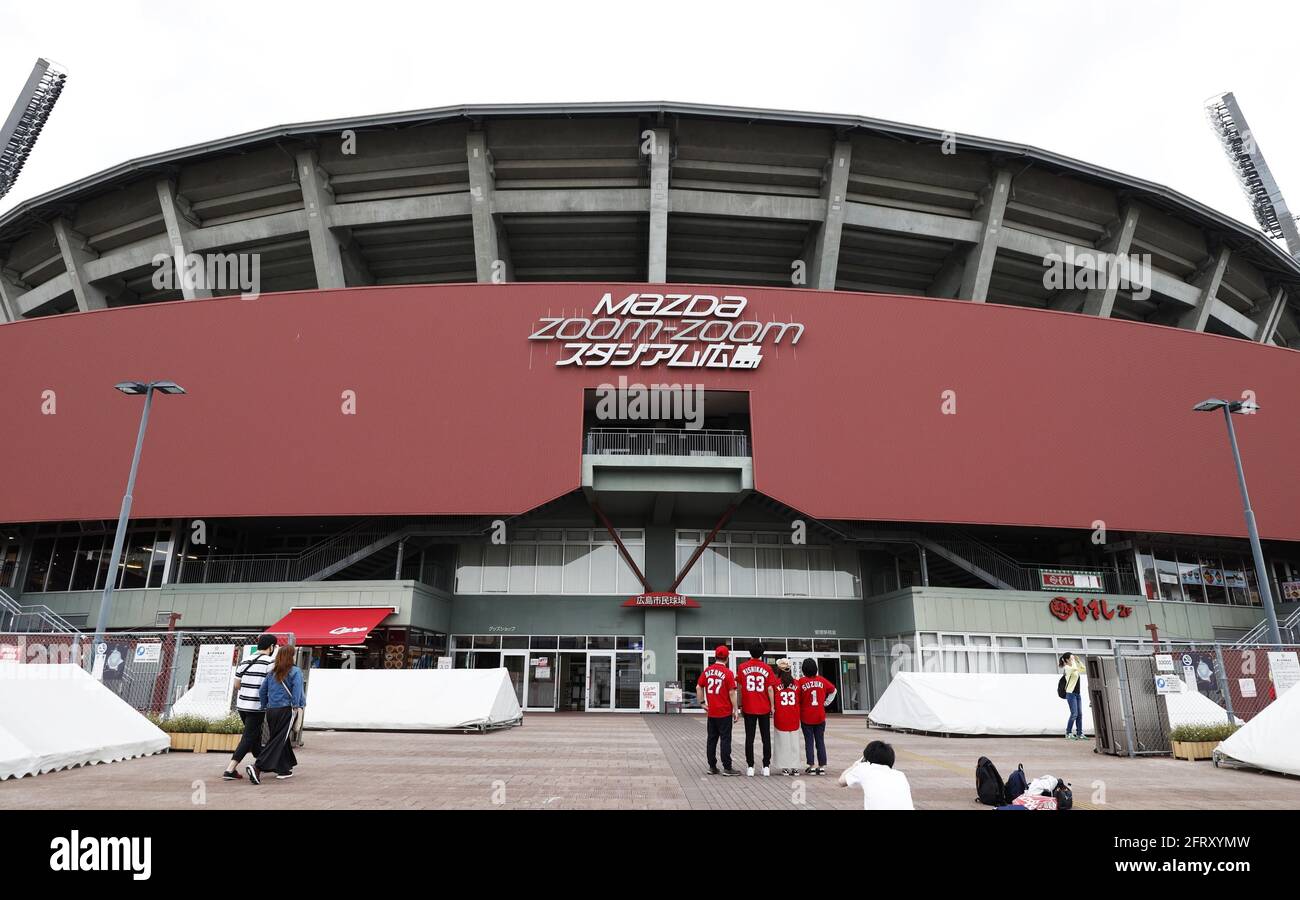 Mazda Stadium Home Of The Hiroshima Carp Baseball Club Is Pictured In The Western Japan City On May 21 21 The Entire Three Game Series Between The Carp And The Hanshin Tigers Was