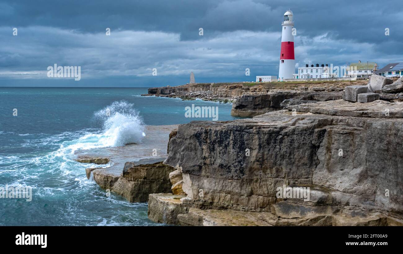 Portland Bill Lighthouse, Dorset, UK Stock Photo