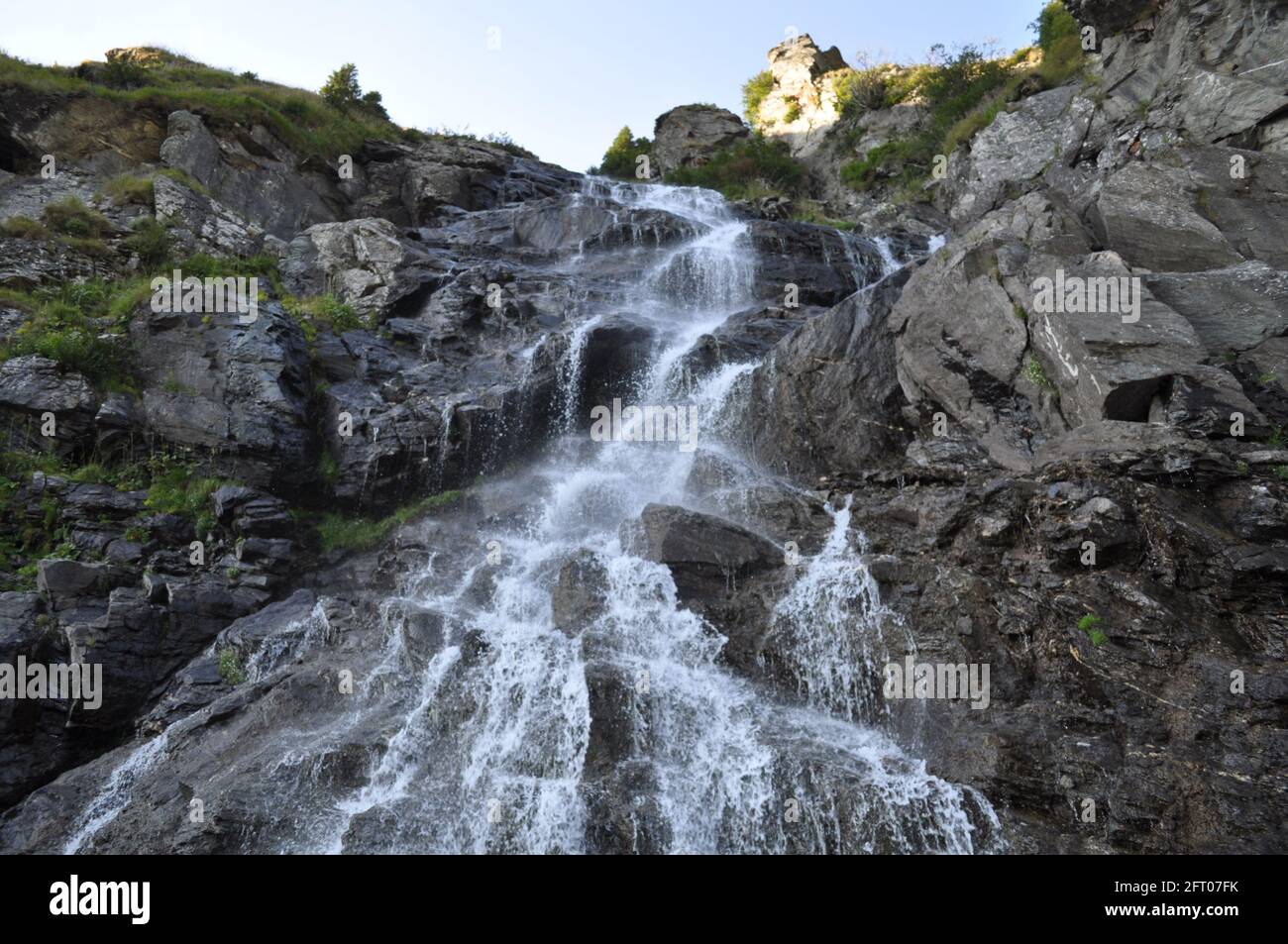 This is Capra waterfall in Romania, Transfagarasan Stock Photo