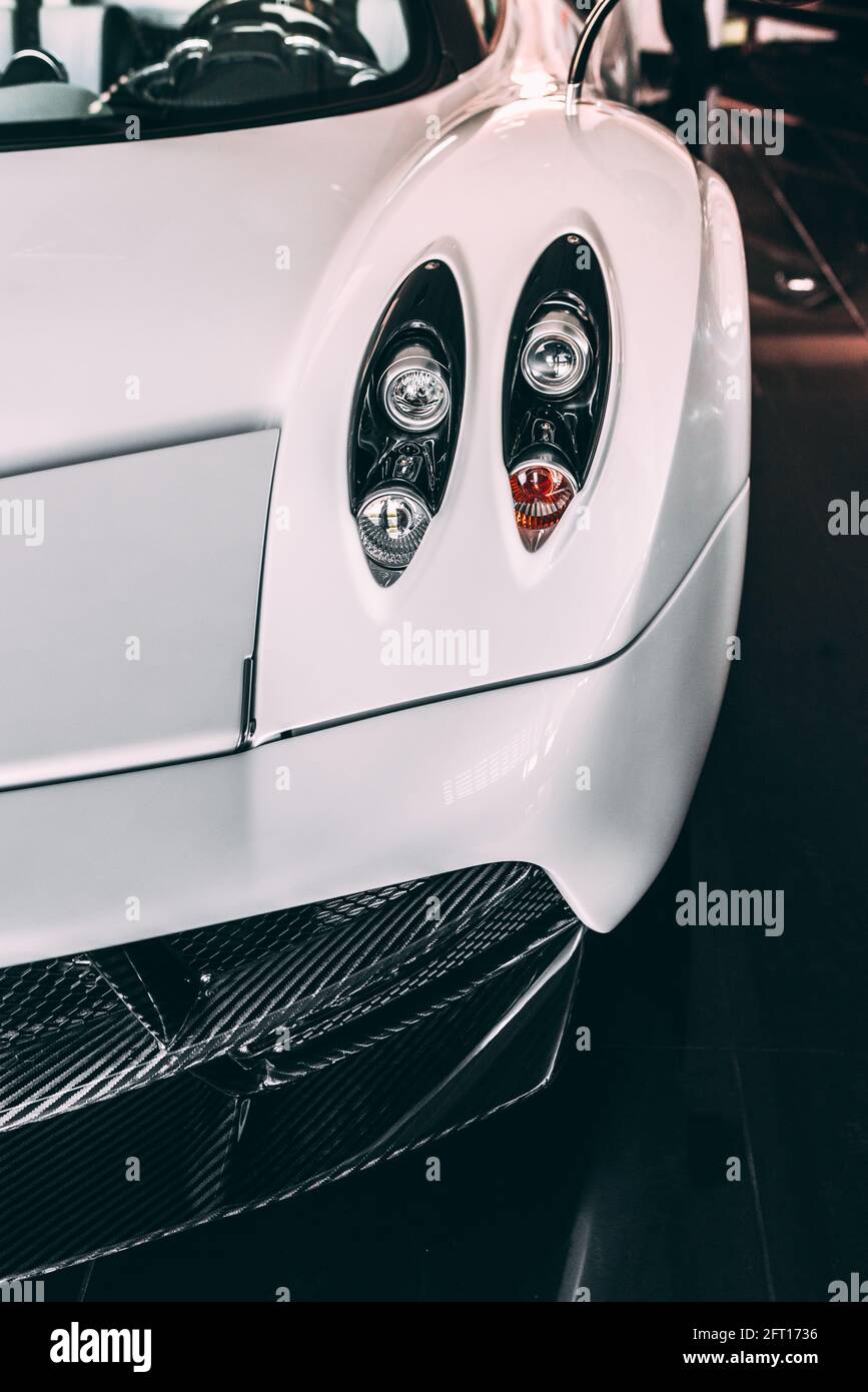 DUBAI, UNITED ARAB EMIRATES Jul 21, 2020 Unique headlight of super