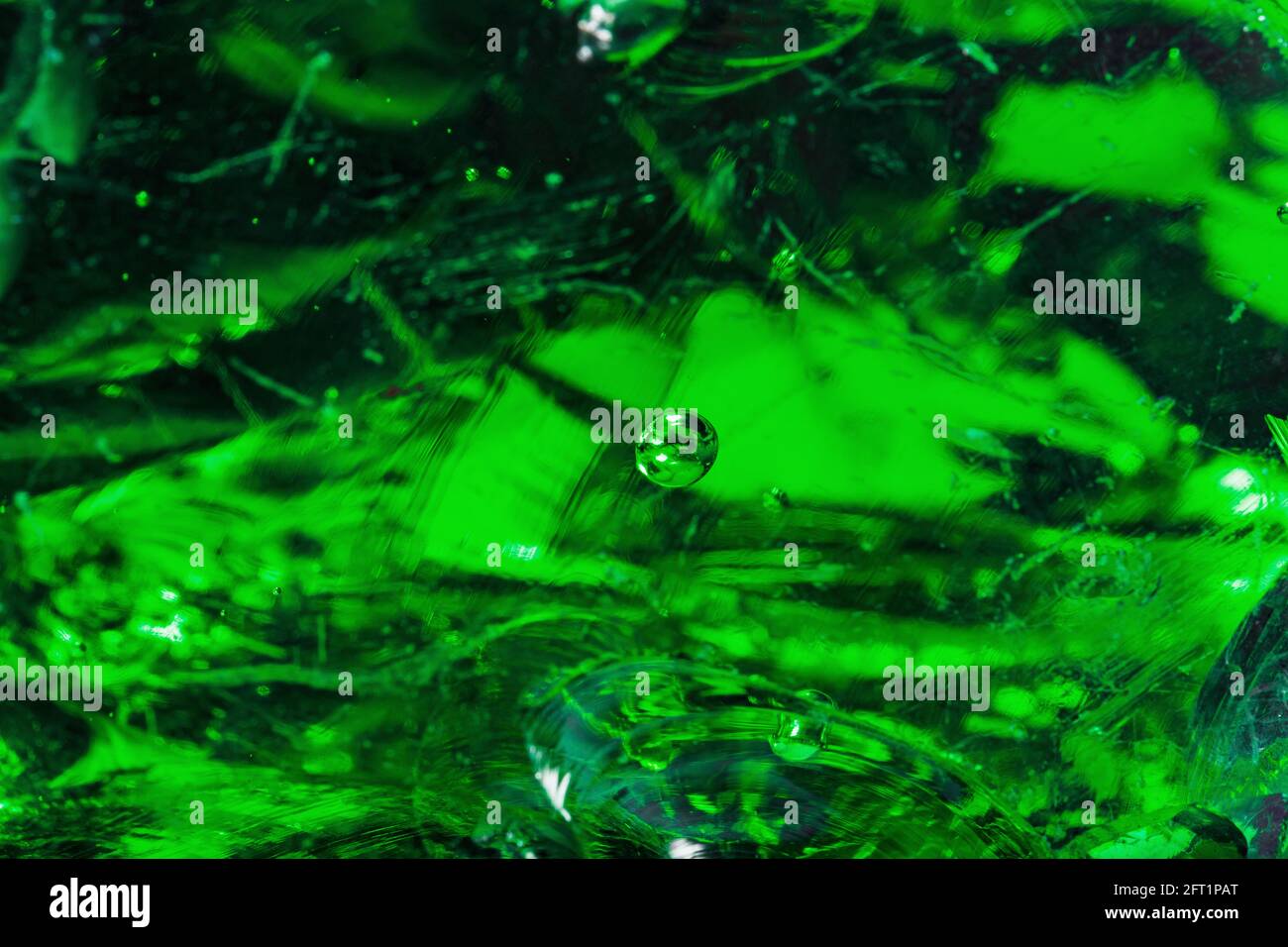 Abstract green crystal texture as the background. Full screen Stock Photo