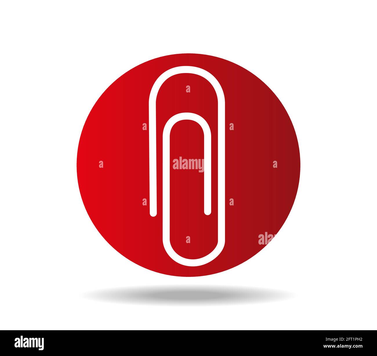 White paperclip on red circle Stock Vector Image & Art Alamy