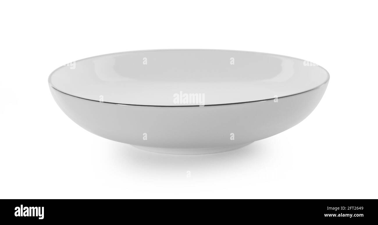 empty plate isolated on white background Stock Photo - Alamy