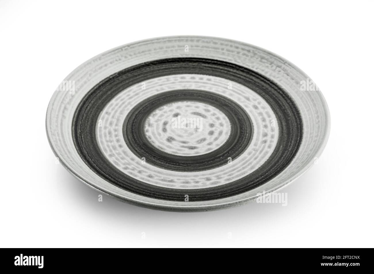 empty plate isolated on white background Stock Photo - Alamy