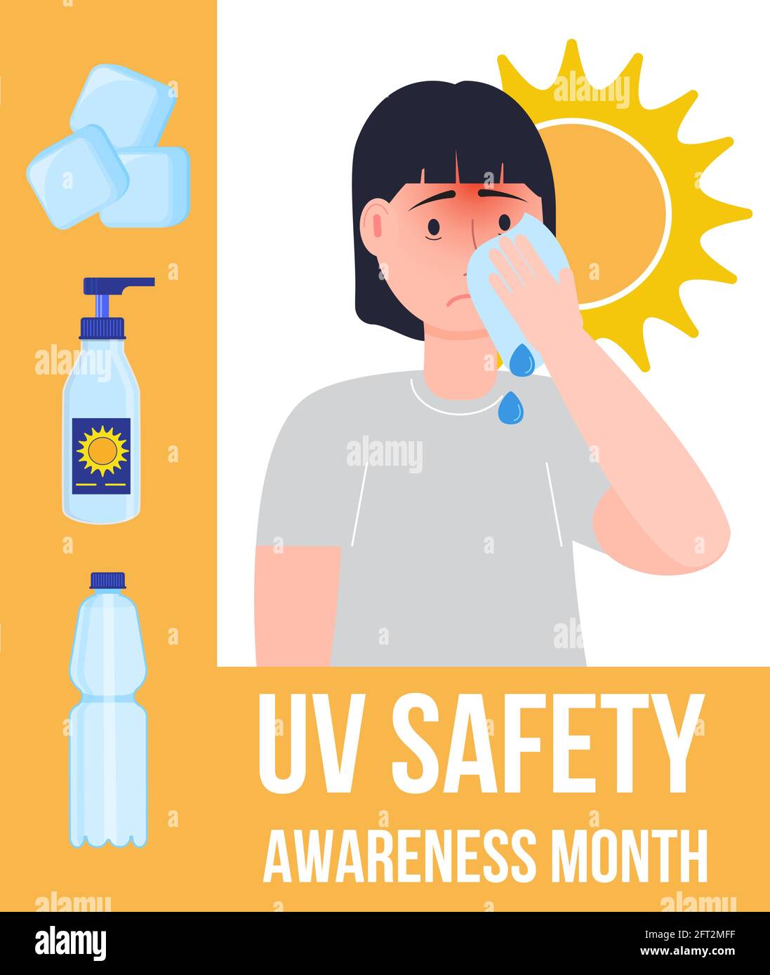UV Safety Awareness Month concept vector. Healthcare, medical event is