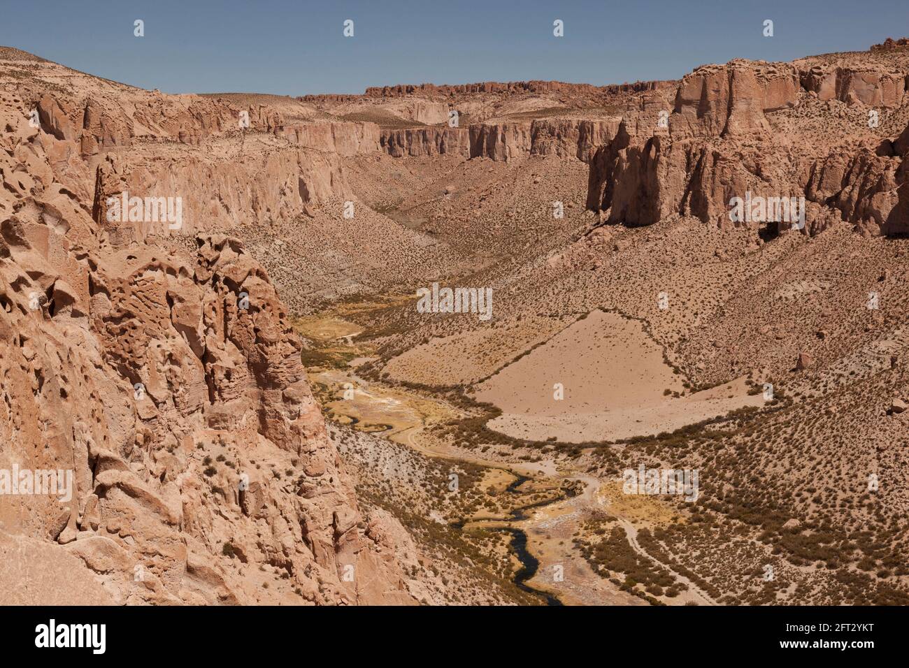 Rocky valley in Bolivia's Atacama desert Stock Photo