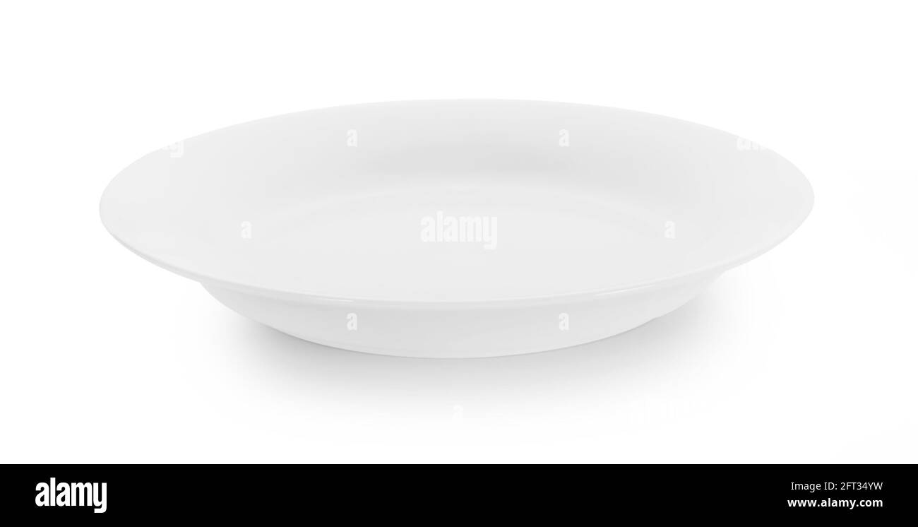 white plate isolated on white background Stock Photo - Alamy