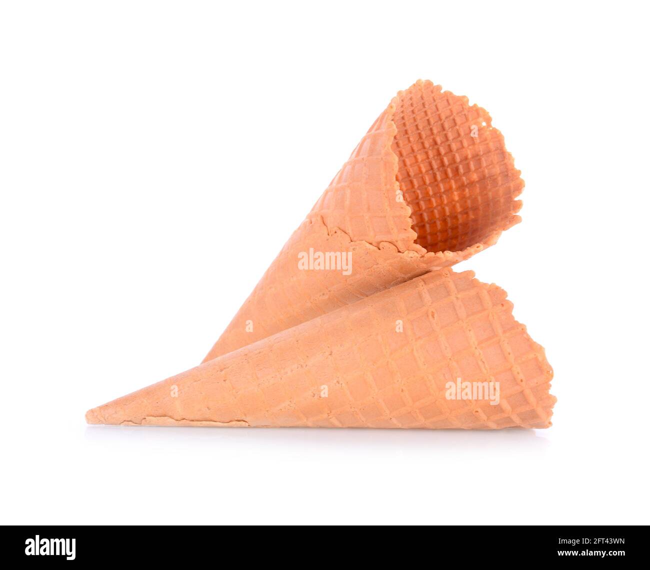 Ice cream cone isolated on white background Stock Photo - Alamy