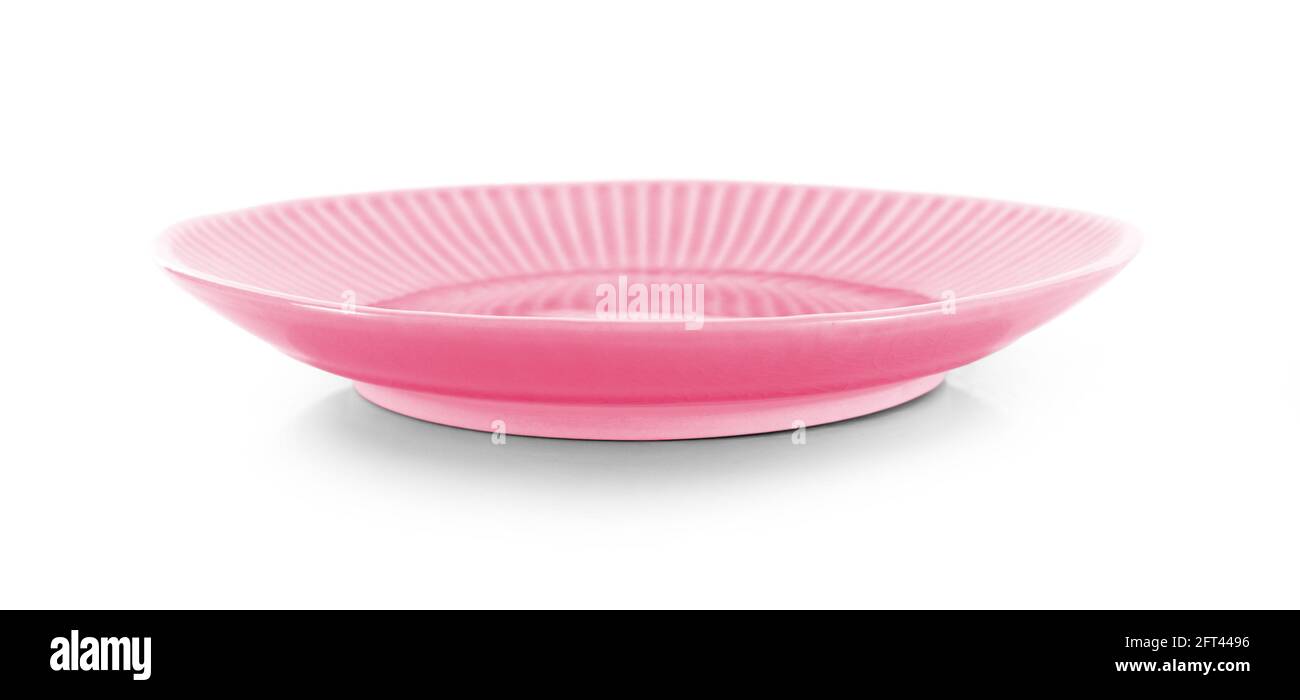 empty plate isolated on white background Stock Photo - Alamy