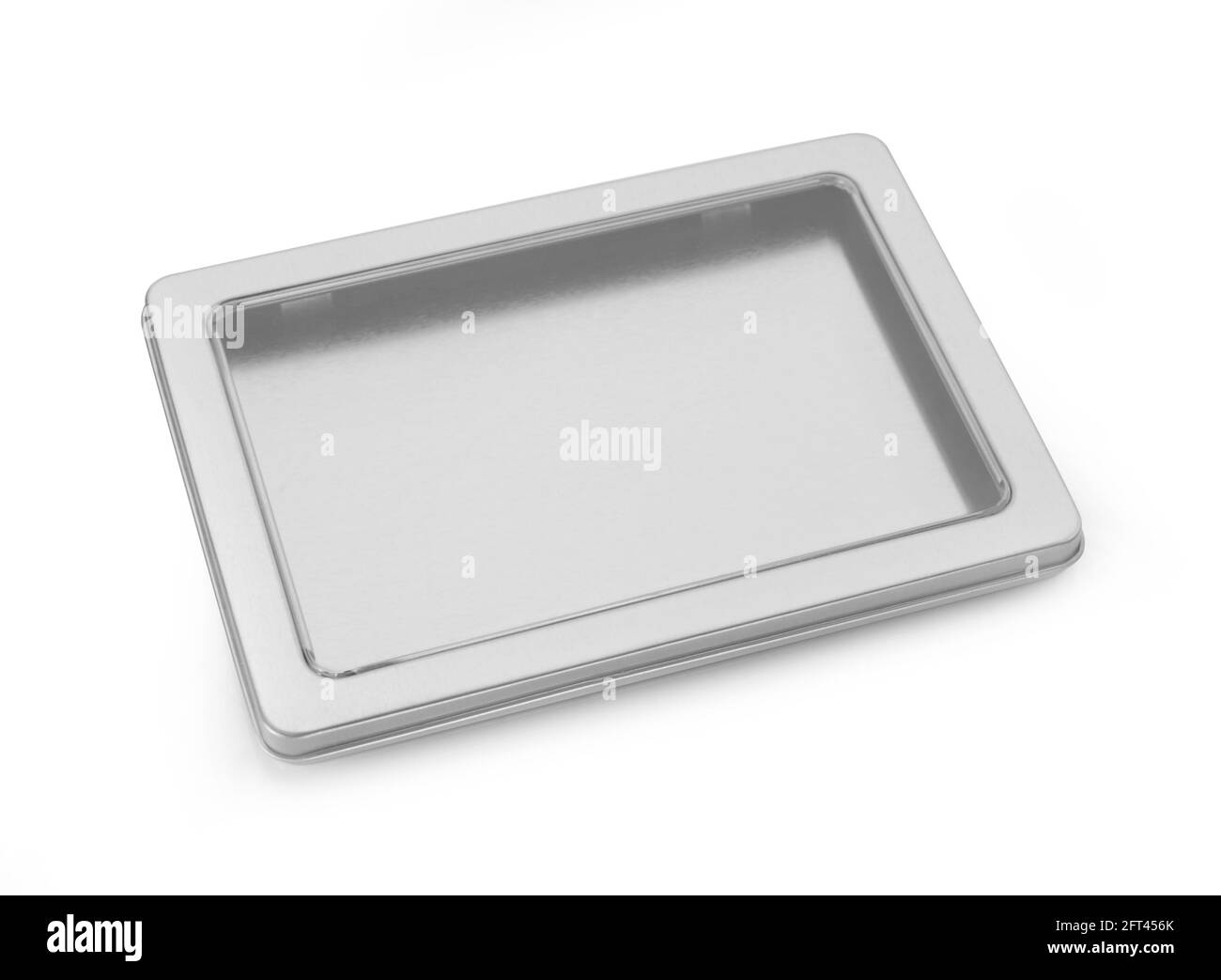 silver metal box isolated on white background Stock Photo Alamy