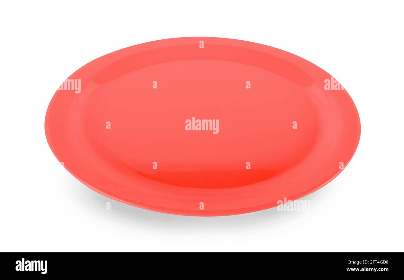 empty plate isolated on white background Stock Photo - Alamy