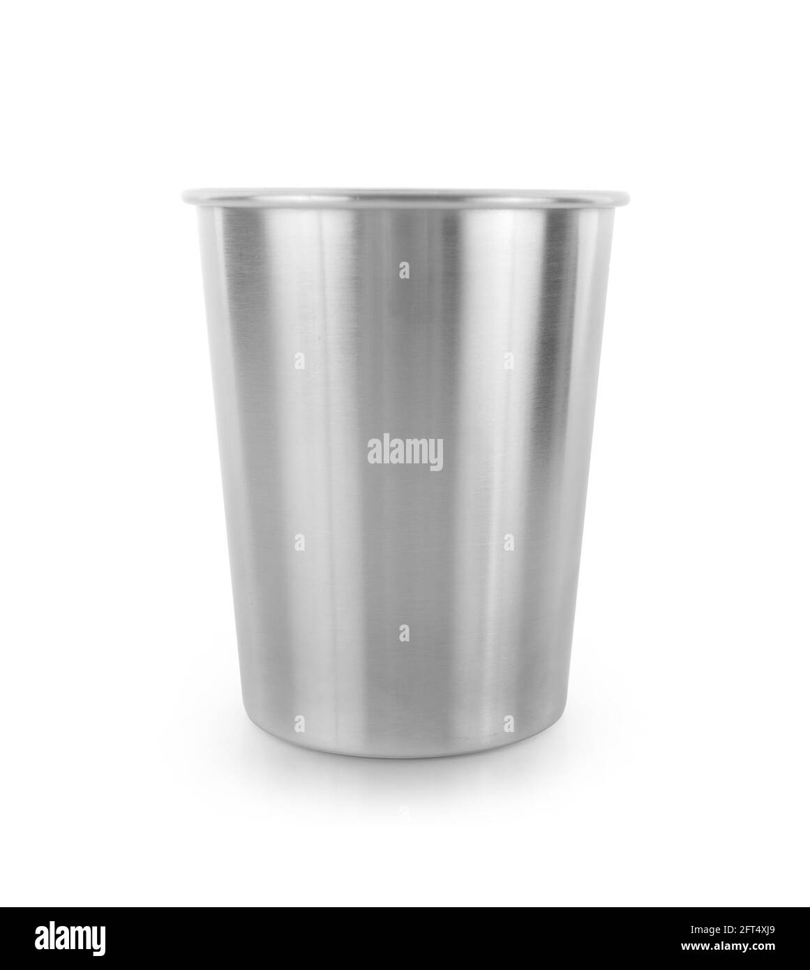 Stainless steel cup isolated on white background Stock Photo Alamy