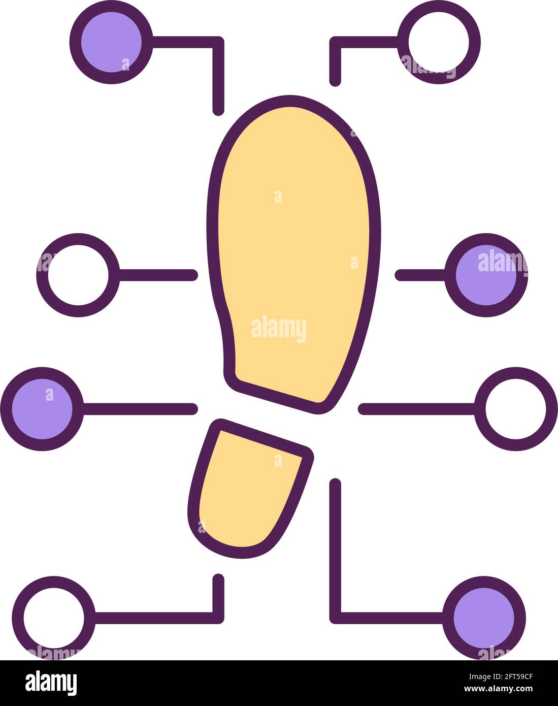 Digital footprint RGB color icon Stock Vector Image & Art Alamy