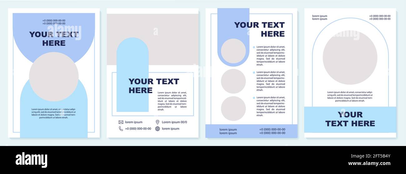 Industry information turquoise brochure template Stock Vector Image ...