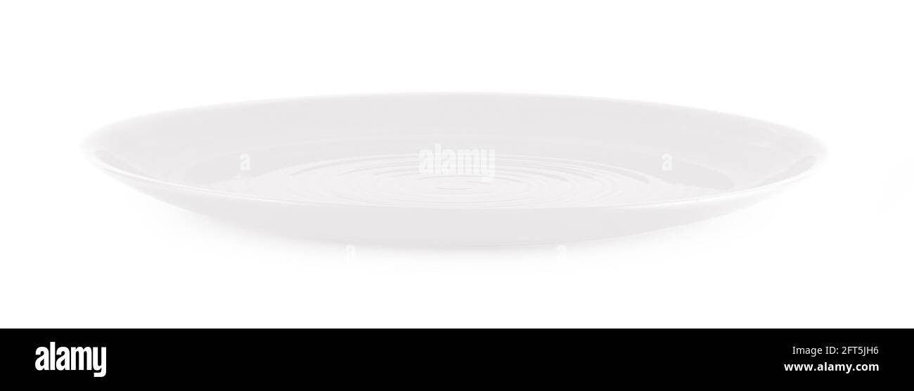 empty plate isolated on white background Stock Photo - Alamy