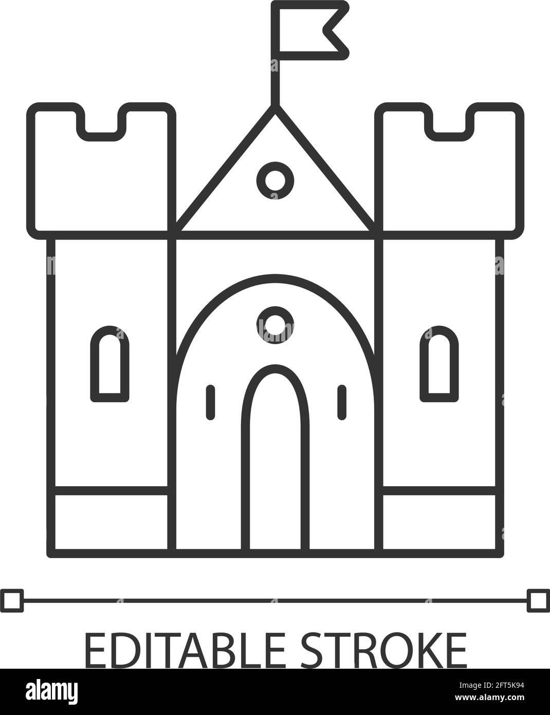 Medieval castle linear icon Stock Vector Image & Art - Alamy