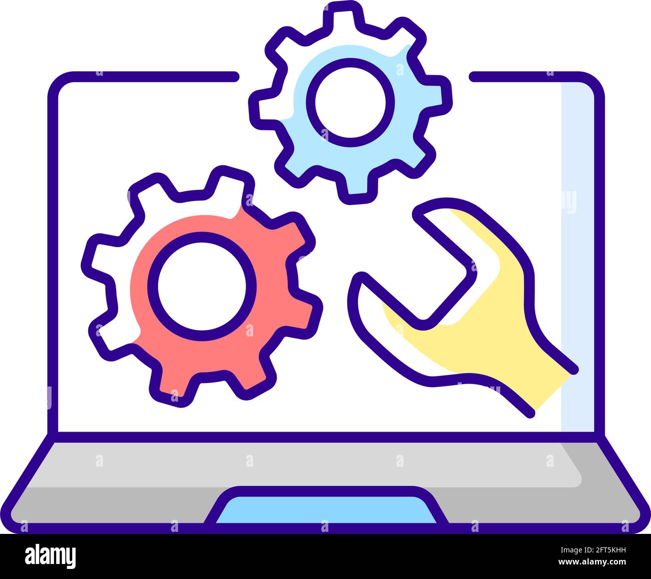 Computer repair service RGB color icon Stock Vector Image & Art - Alamy