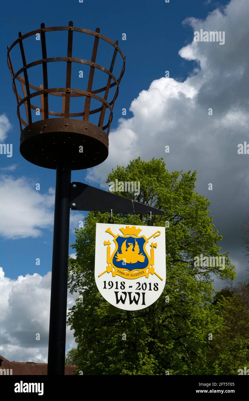 Centenary Fields beacon, Alcester, Warwickshire, England, UK Stock