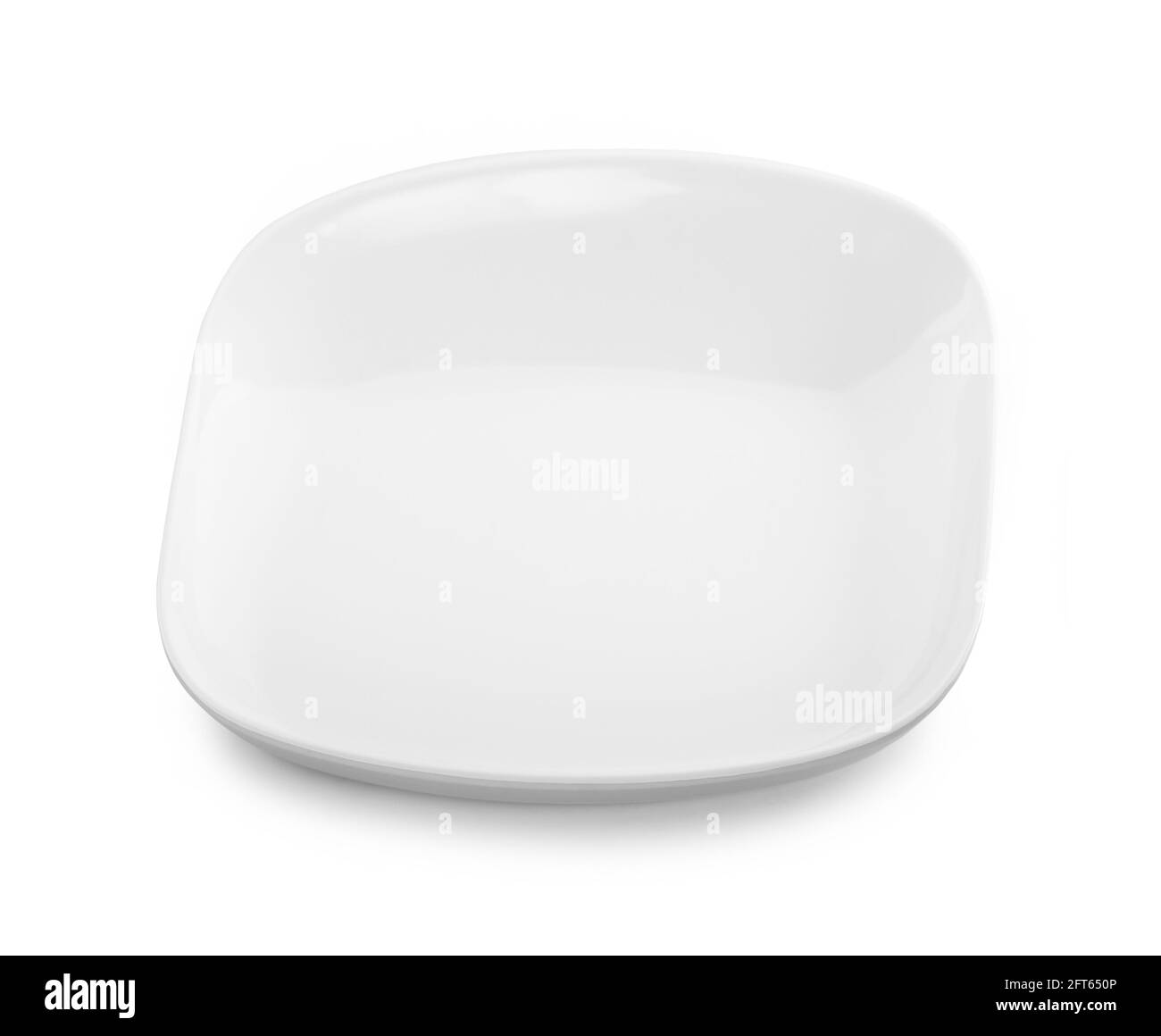 empty plate isolated on white background Stock Photo - Alamy