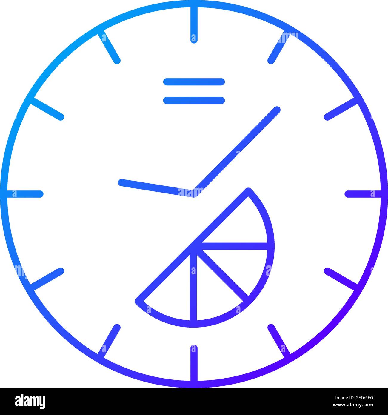 Branded clock gradient linear vector icon Stock Vector