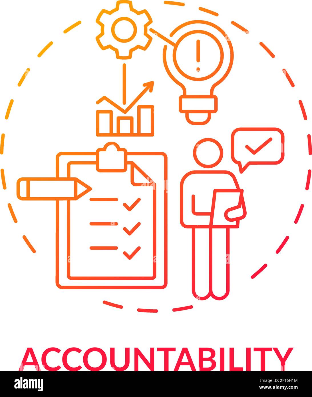 Accountability red gradient concept icon Stock Vector Image & Art - Alamy