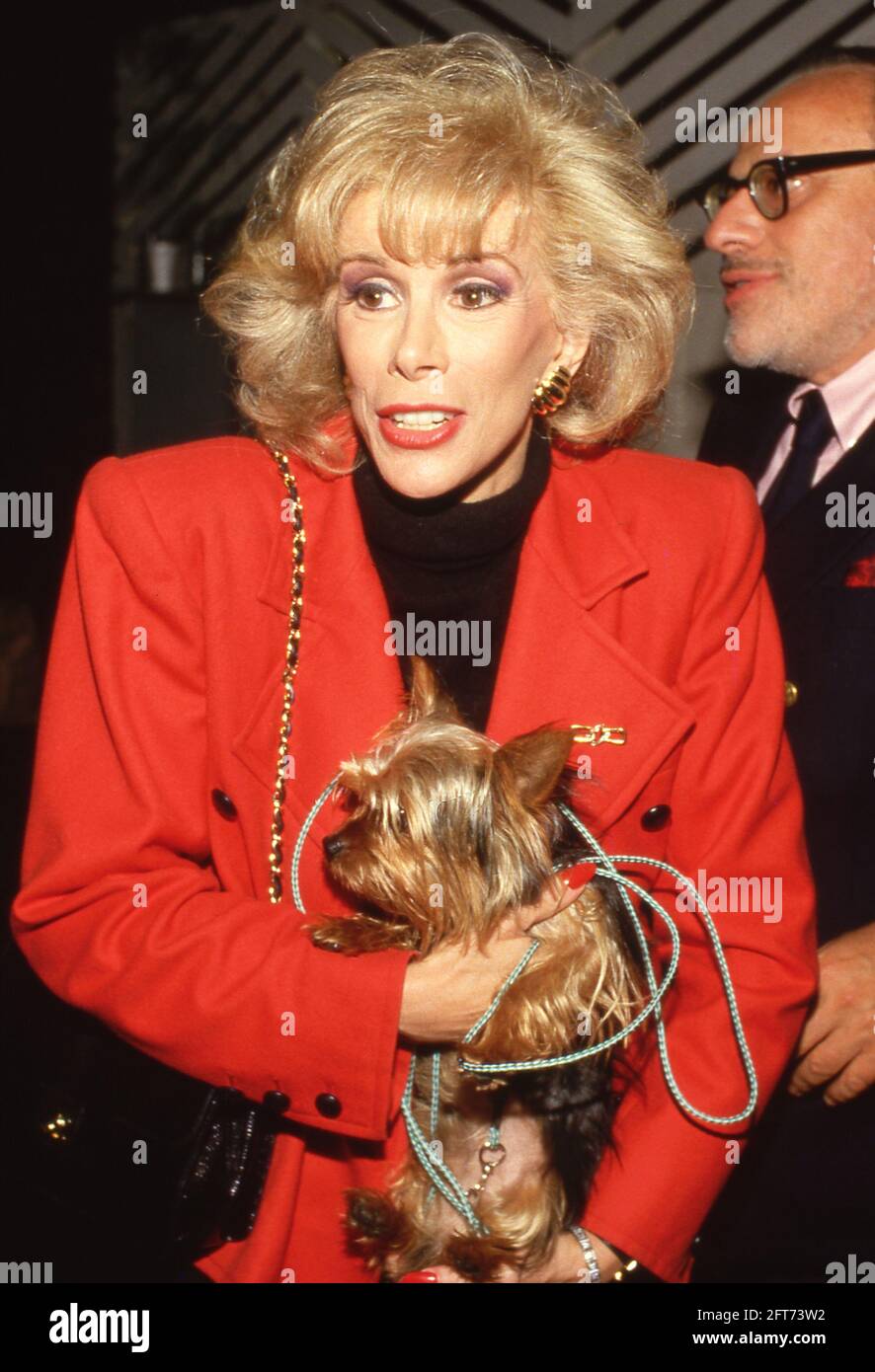 Joan Rivers and her dog Spike Circa 1980's Credit Ralph Dominguez