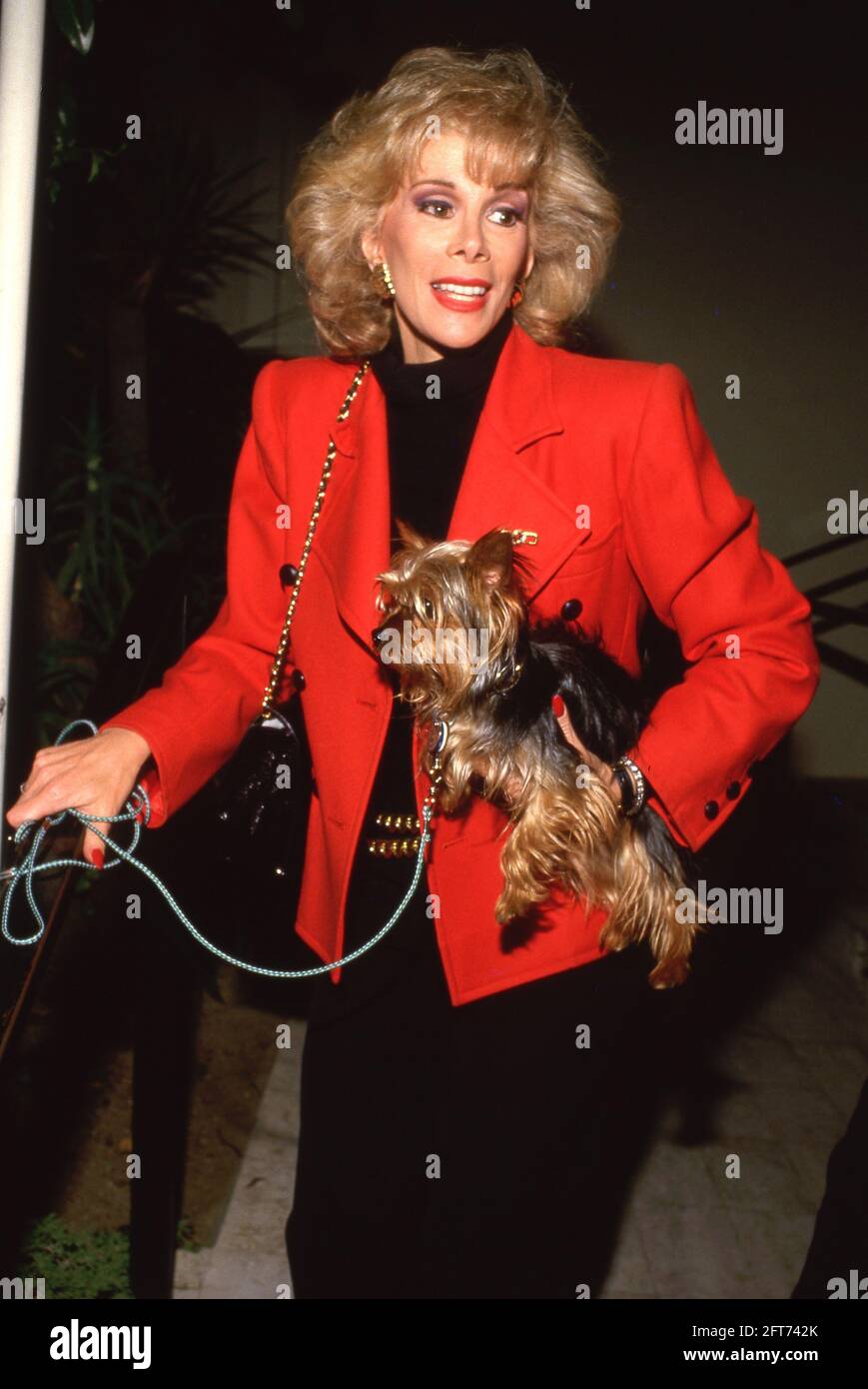 Joan Rivers and her dog Spike Circa 1980's Credit Ralph Dominguez