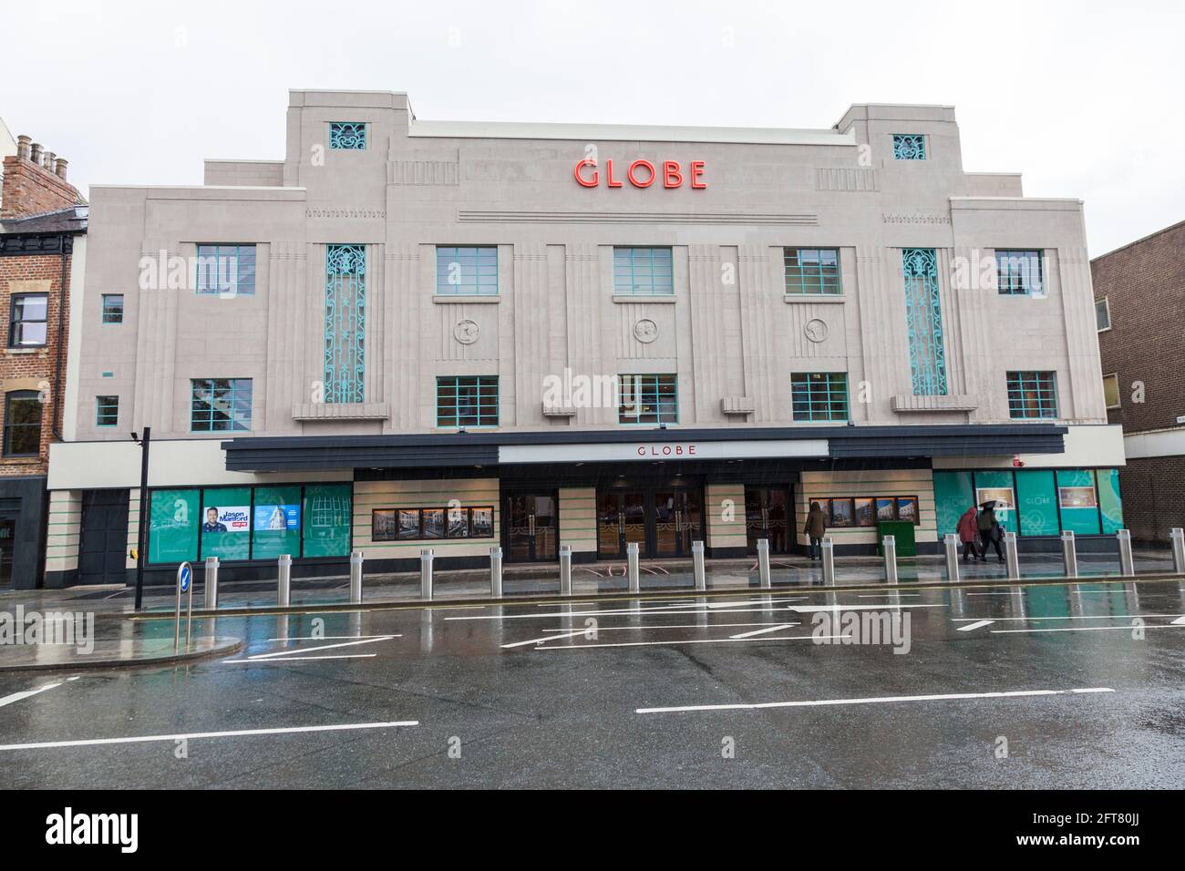 Stockton on Tees,UK. 21st May 2021. The Borough Council announced that the £30m renovation work on the art deco, Globe Theatre, has now been completed and the venue will soon be open to the public. Credit David Dixon  / Alamy Stock Photo
