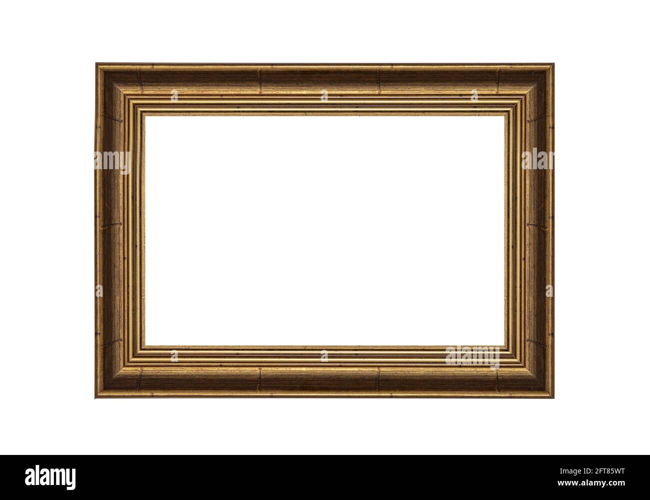 Wooden picture frame isolated on white Stock Photo - Alamy
