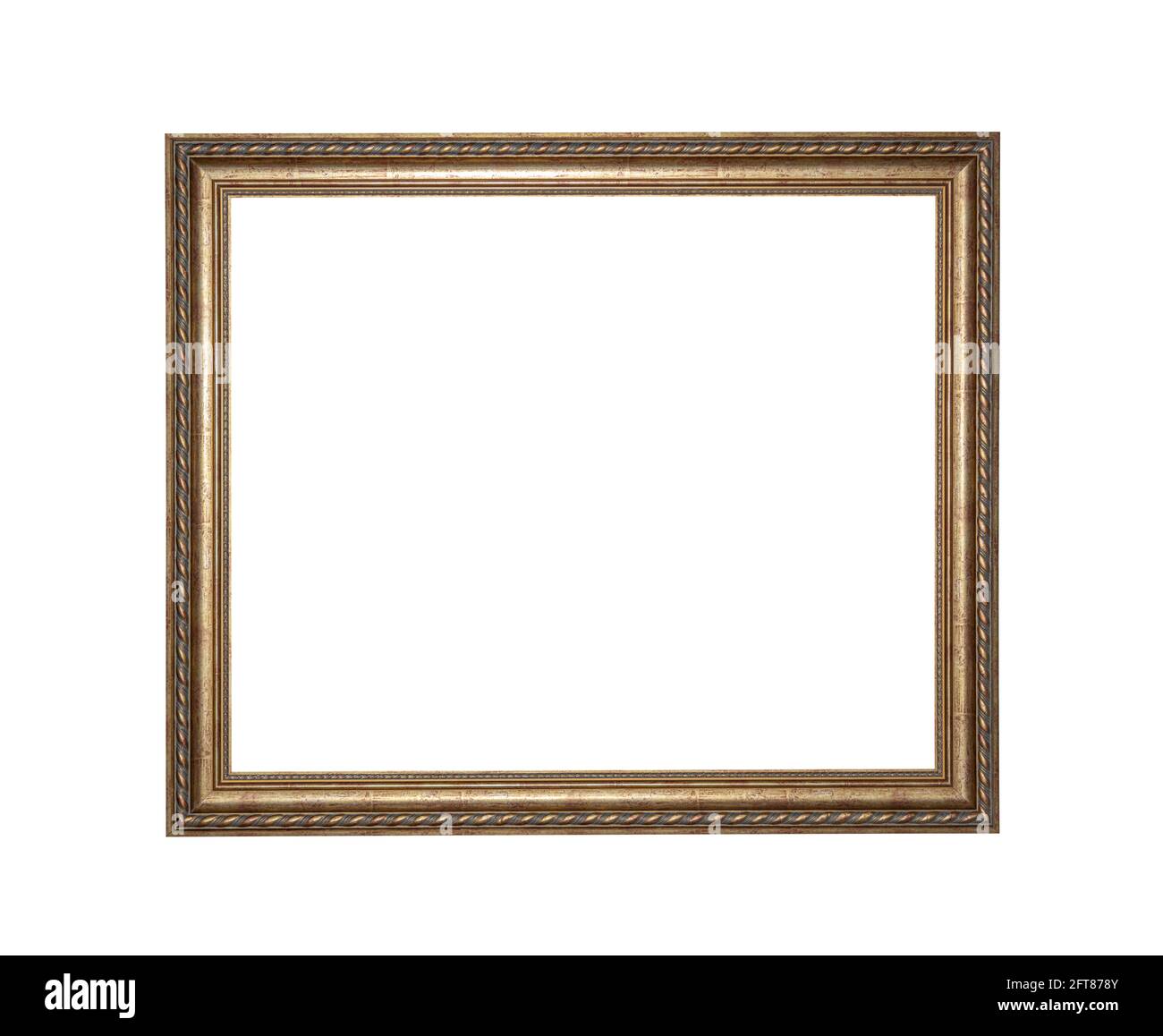 Wooden picture frame isolated on white Stock Photo - Alamy