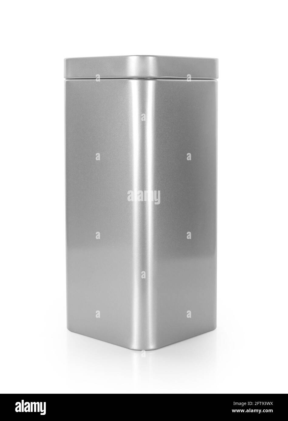 silver metal box isolated on white background Stock Photo Alamy