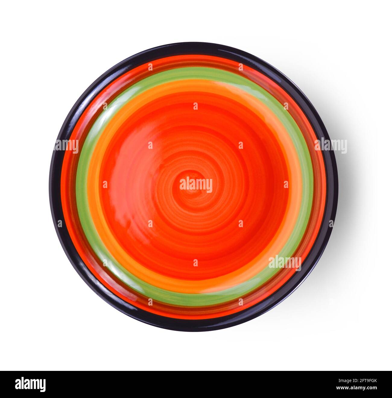 empty plate isolated on white background Stock Photo - Alamy