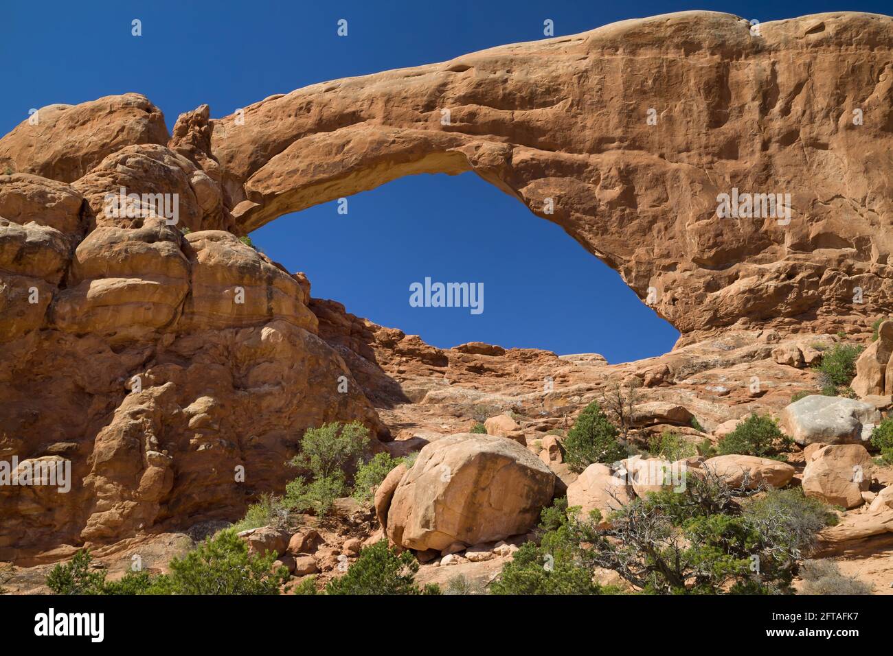 Southern Window in Arches National Park, Utah, USA. Stock Photo
