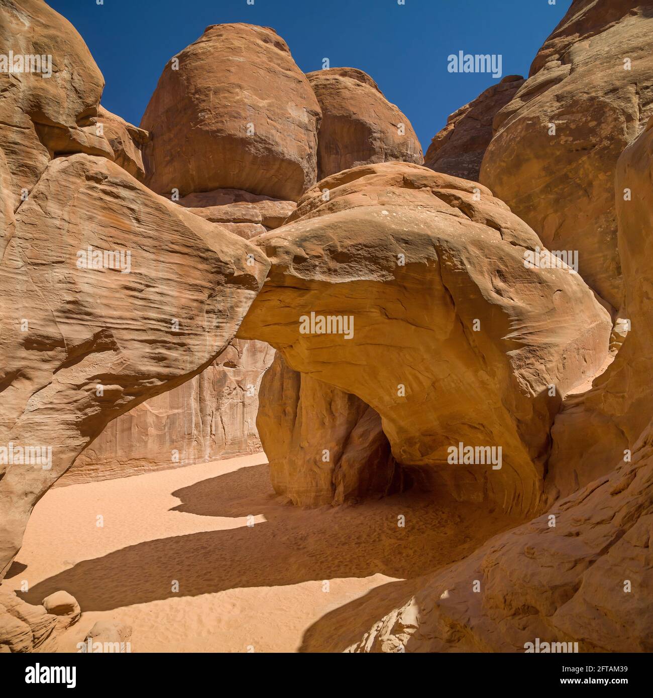 Sand Dune Arch in Arches National Park, Utah, USA. Stock Photo