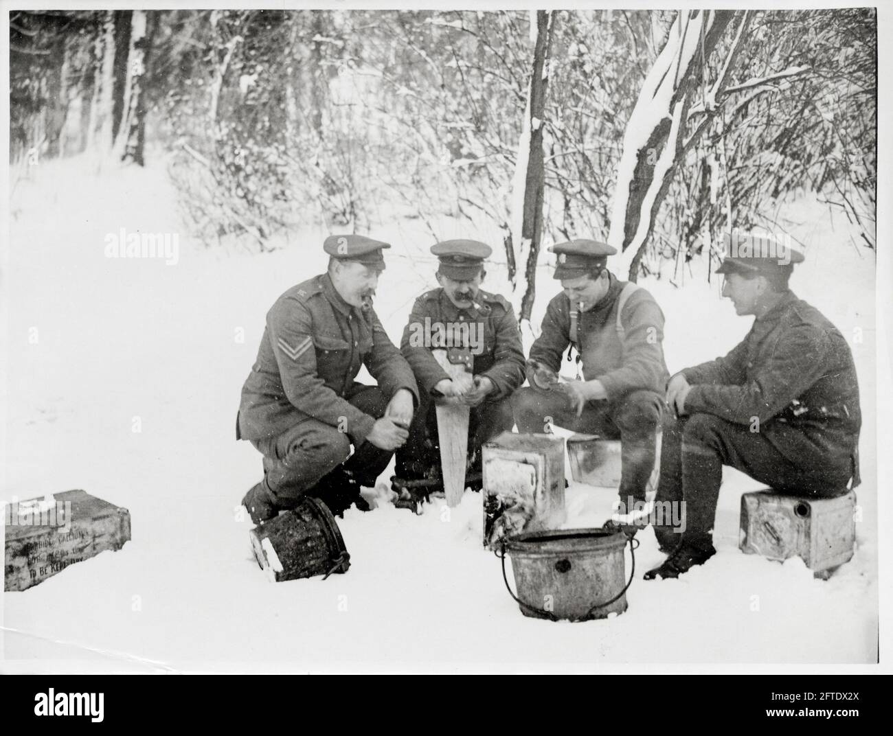 WW1 B&W photo of four soldiers WW1 B&W photo of four soldiers