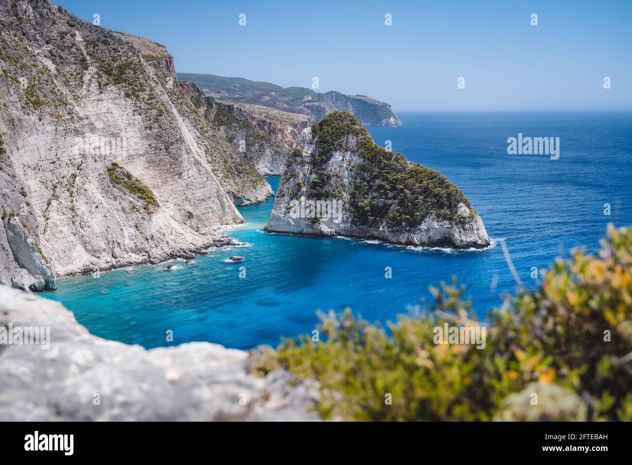 Plakaki Rocks in Ionian Sea - Agalas, Zakynthos Island, Greece Stock Photo  - Alamy