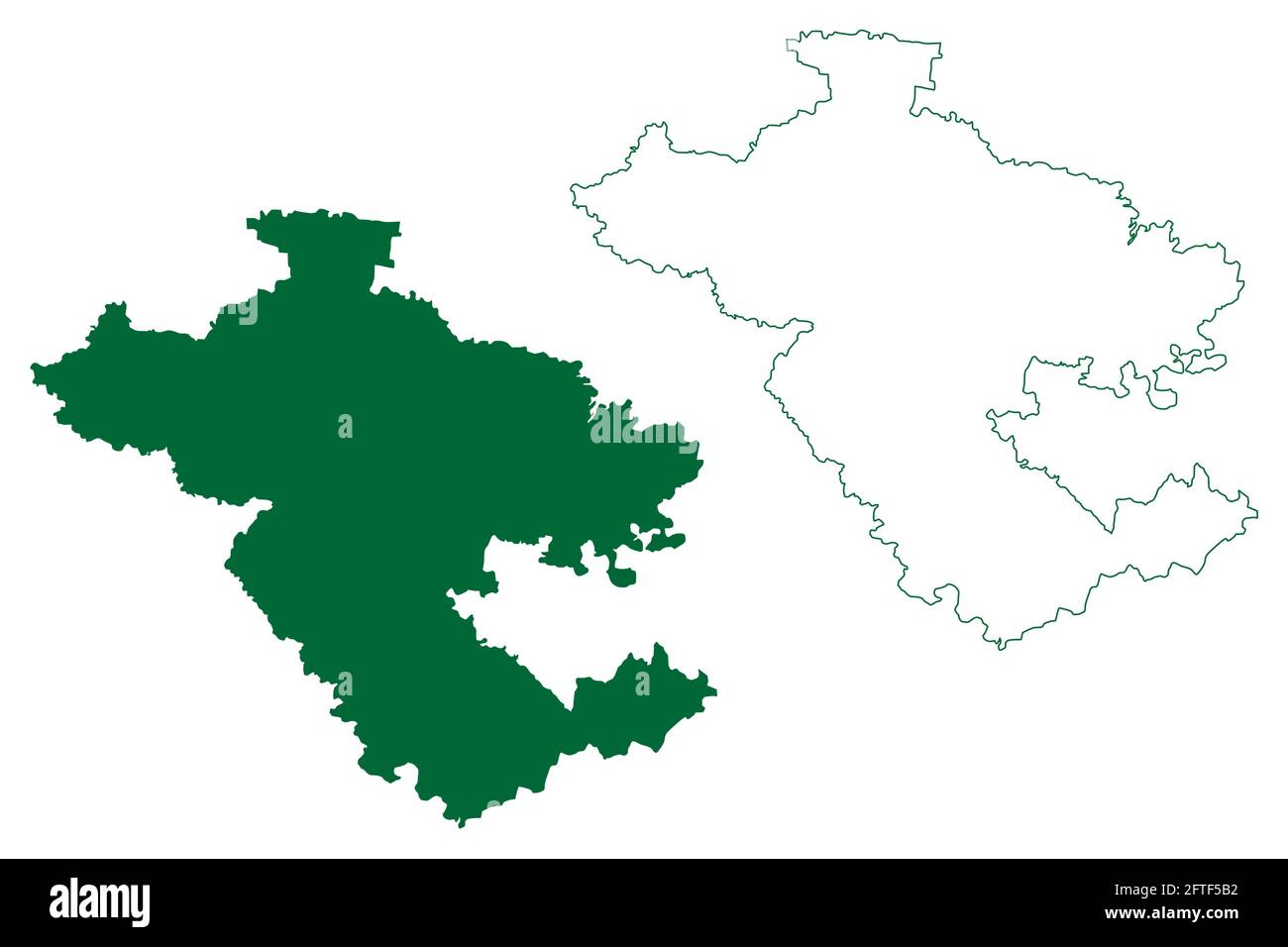 Ahmednagar District Maharashtra State Nashik Division Republic Of India Map Vector Illustration Scribble Sketch Ahmednagar Map 2FTF5B2 
